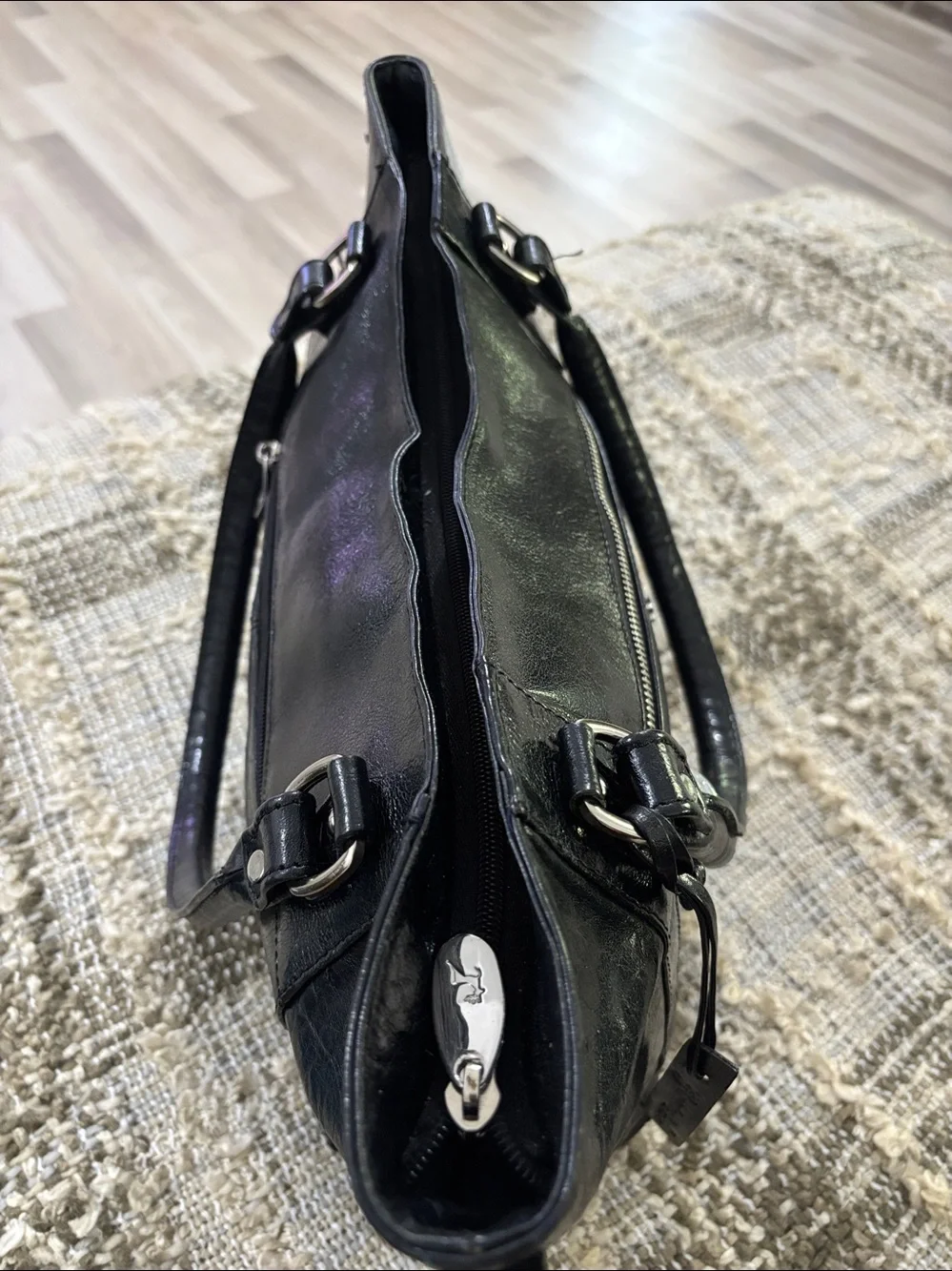 Ashwood Satchel Tote Black Leather Hand Bag - Picture 7 of 16